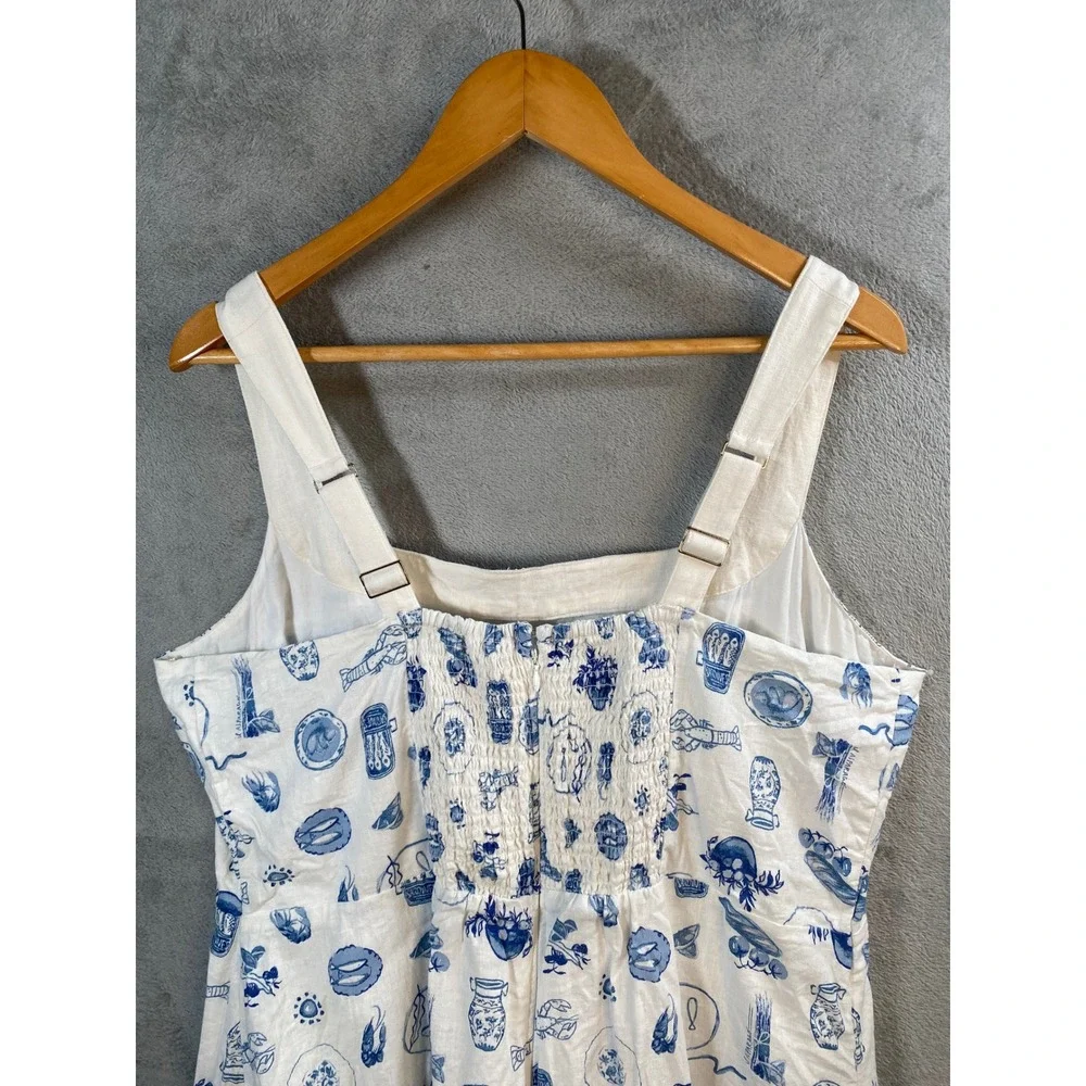 Abercrombie & Fitch Mini Dress Womens XXL Linen Blend Coastal Preppy Nautical - Picture 9 of 9